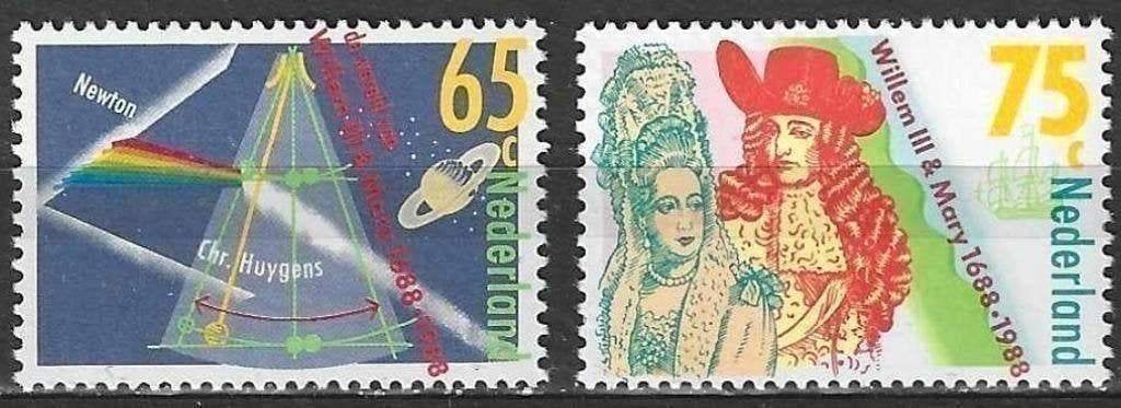 Pays-Bas 1988 - Yvert 1315-1316 - Anniversaires (PF), Envoi, Non oblitéré