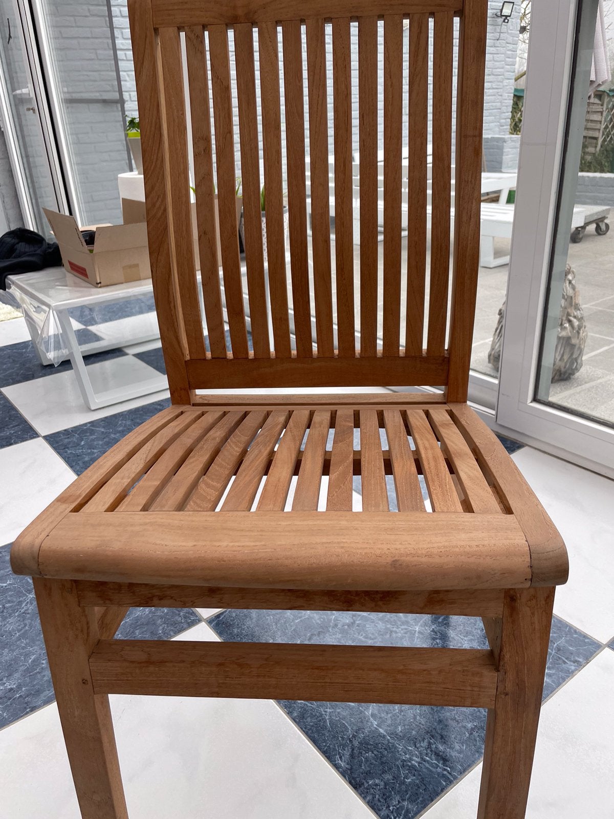 Teak stoelen 4stuks, Ophalen, Zo goed als nieuw