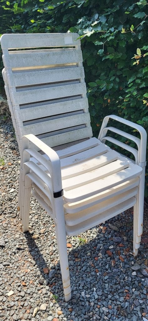 Gratis tuinstoelen, Ophalen, Gebruikt, Metaal, Stapelbaar
