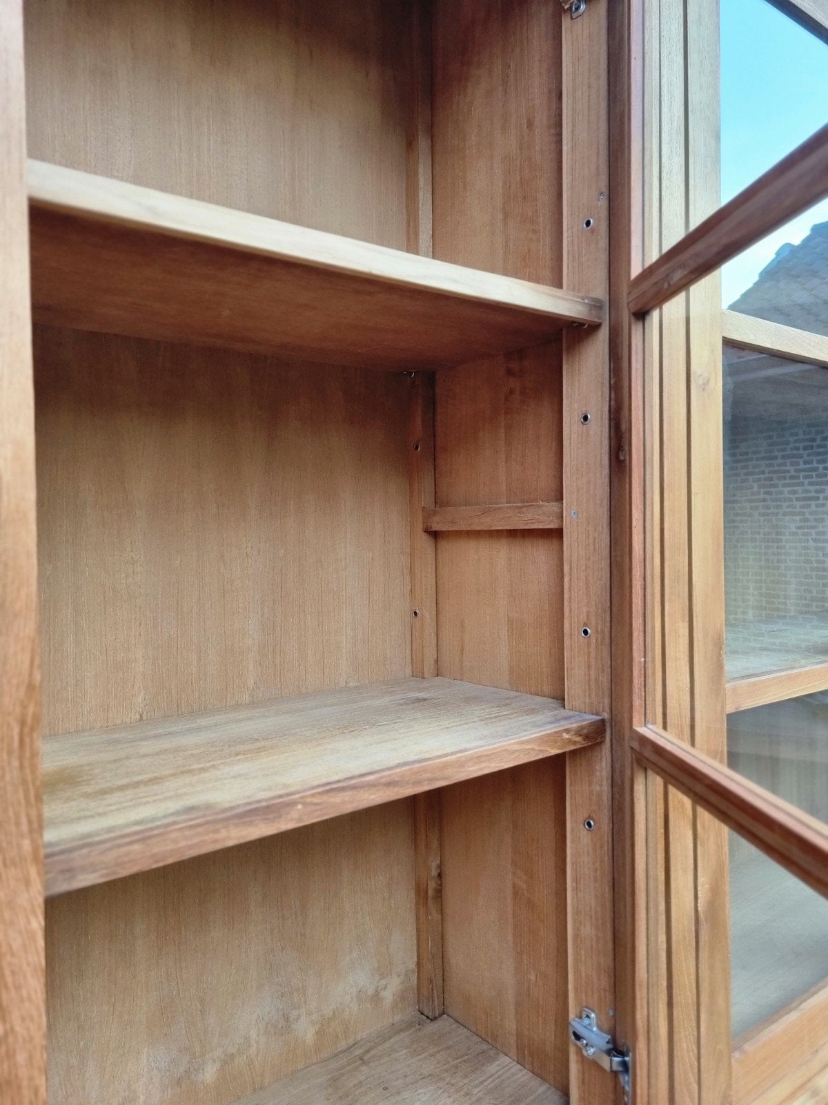 Bibliothèque/armoire de magasin Teak xxxl 480 LIVRAISON GRAT, Teck, 25 à 50 cm, Avec tablette(s), Enlèvement ou Envoi