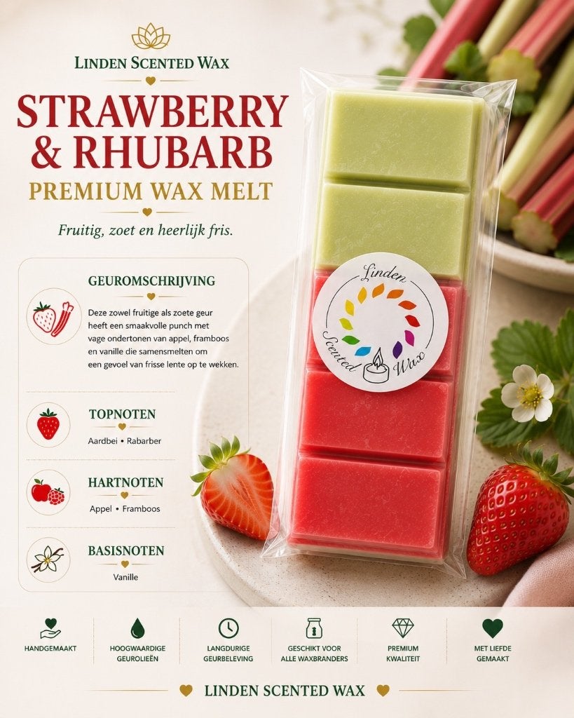 Parfum Waxmelts STRAWBERRY & RHUBARB Waxmelt Fruit, Enlèvement ou Envoi, Neuf, Cire, Bougie