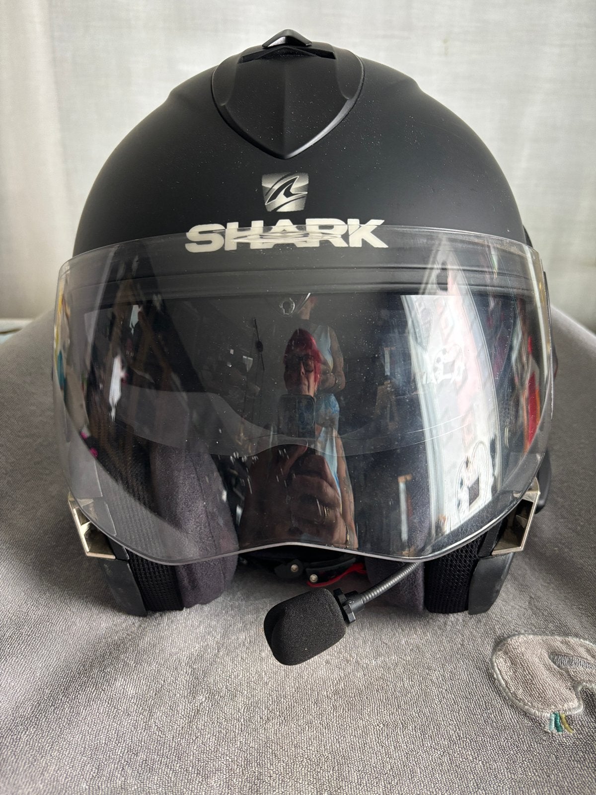 2 Motorhelmen met ingebouwde speakers maat  S&L, Ophalen, Gebruikt, Large