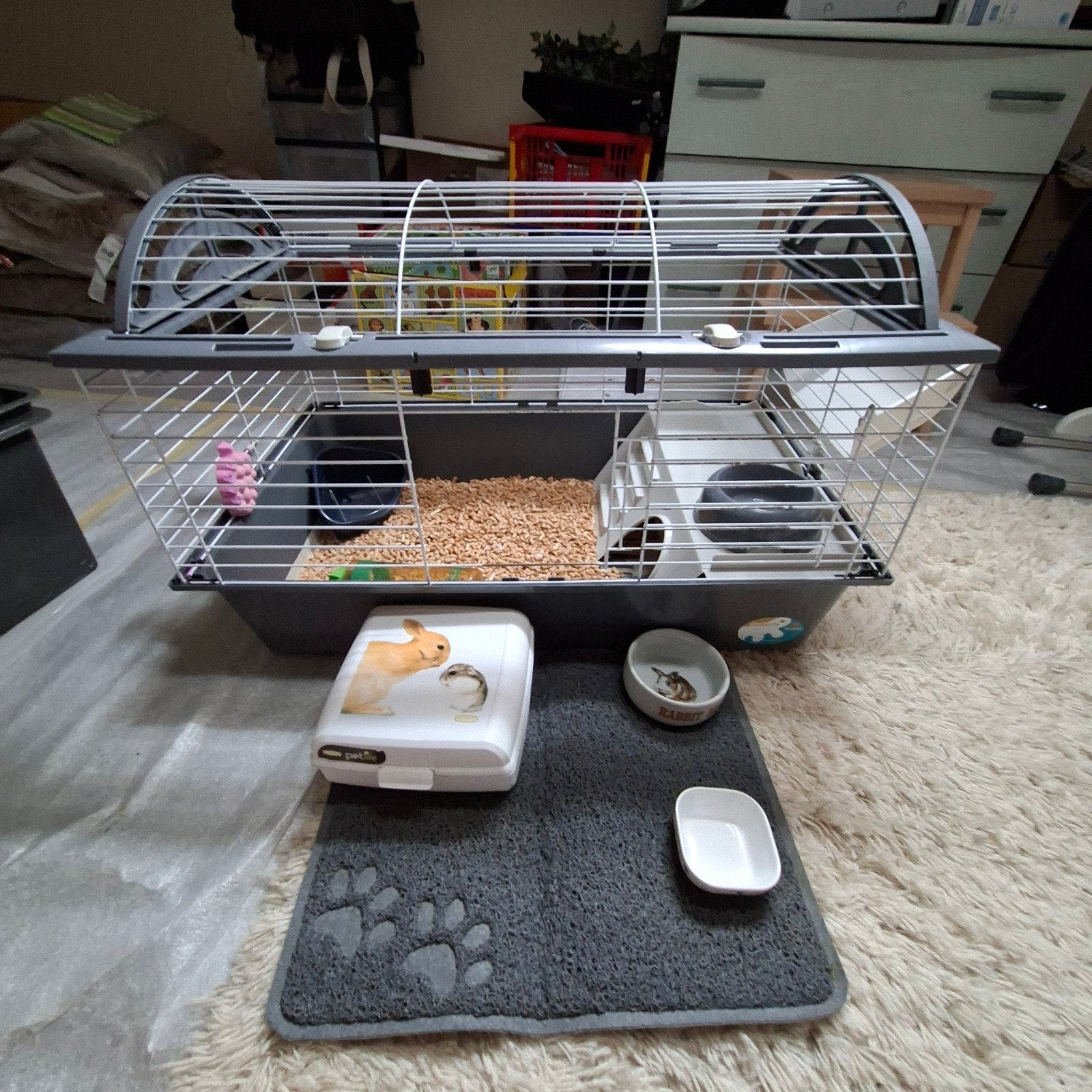 Konijnenhok in prima staat met alle toebehoren, Animaux & Accessoires, Rongeurs & Lapins | Cages & Clapiers, Enlèvement