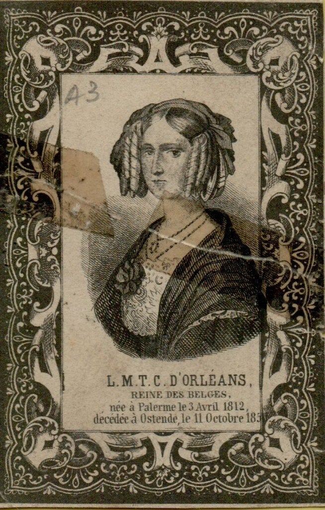 DOODSPRENTJES  KONINGIN LOUISE-MARIE 1, Verzamelen, Verzenden