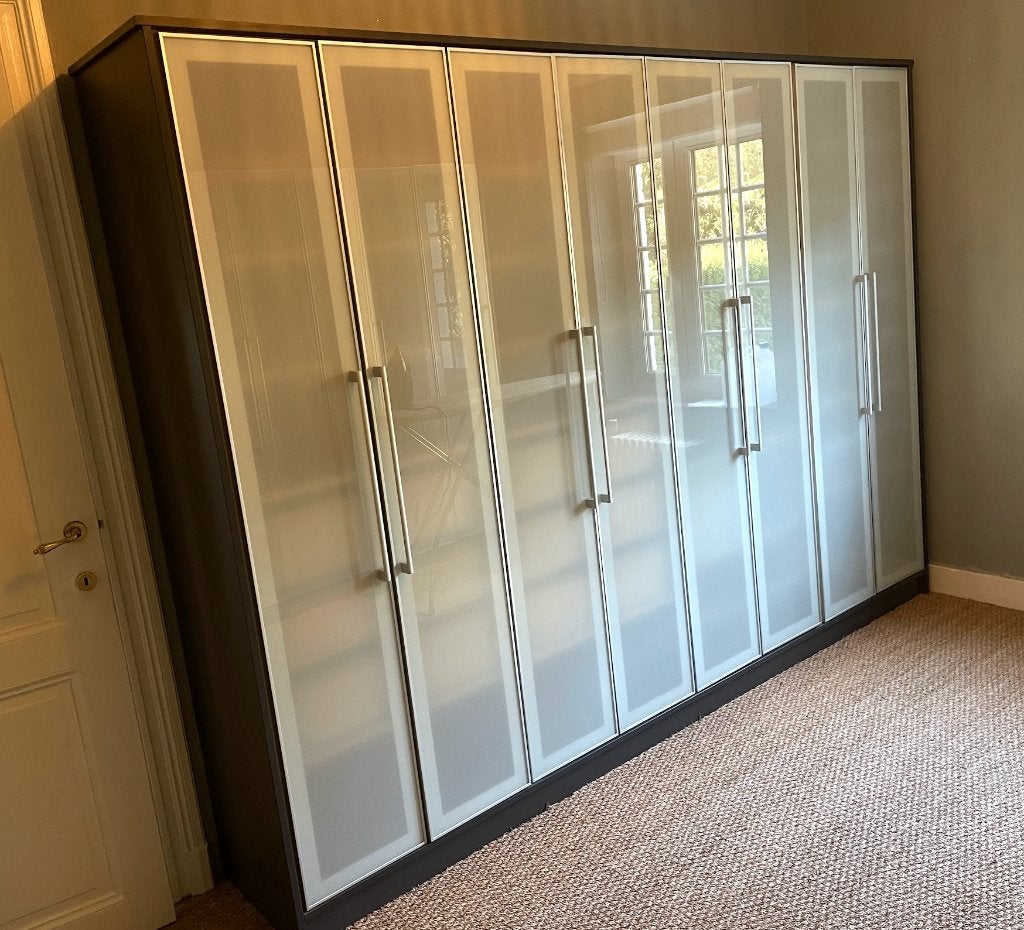 Garde-robe PAX (Long. 290 cm) – Excellent état, 200 cm ou plus, Avec tiroir(s), Comme neuf, Verre