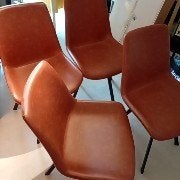 Eetkamer stoelen, Huis en Inrichting, Ophalen, Kunststof, Bruin, Nieuw