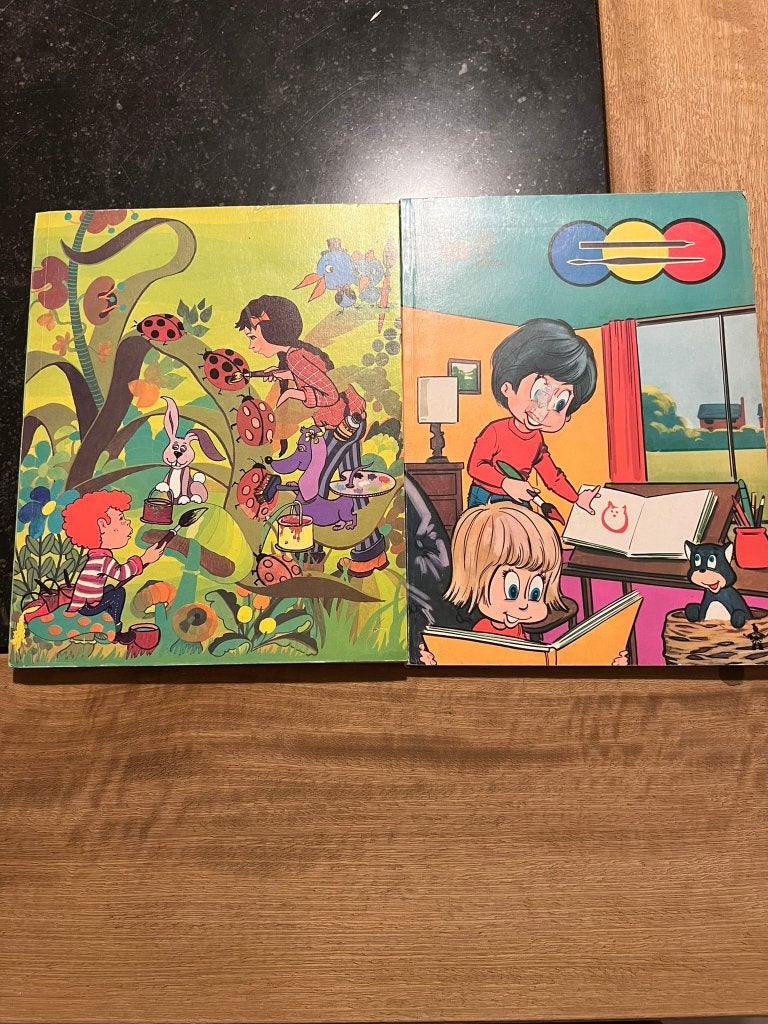 2 vintage kleurboeken, beide nog niet gebruikt, Boeken, Kinderboeken | Kleuters, 5 of 6 jaar, Fictie algemeen, Jongen of Meisje