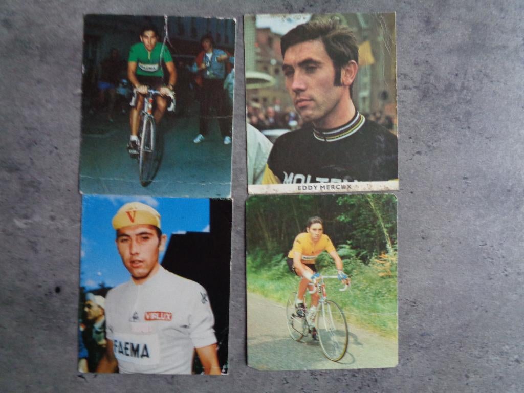 Cartes RIZLA MERCKX EDDY 4 IMPRIMÉES RARES, Envoi, Comme neuf