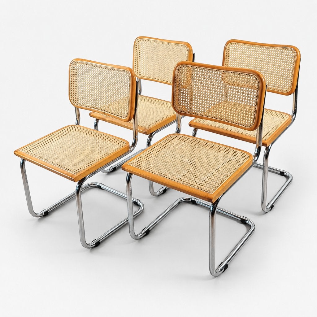Set van 4 vintage Cesca stoelen - Made in Italy, Ophalen, Gebruikt