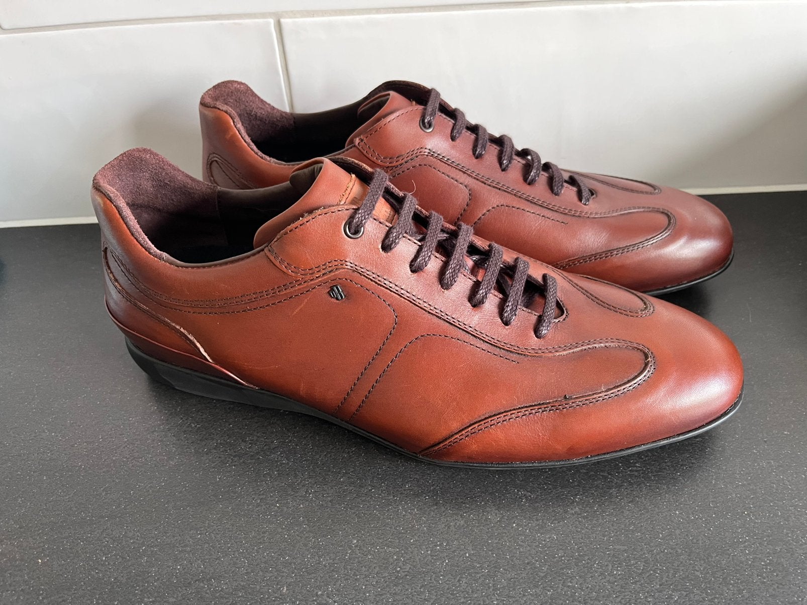 Van Bommel sneakers maat 10.5 / 45 H, Kleding | Heren, Bruin, Ophalen of Verzenden, Zo goed als nieuw, Sneakers