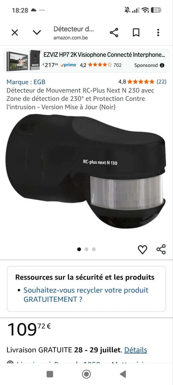détecteurs extérieur, Ophalen of Verzenden
