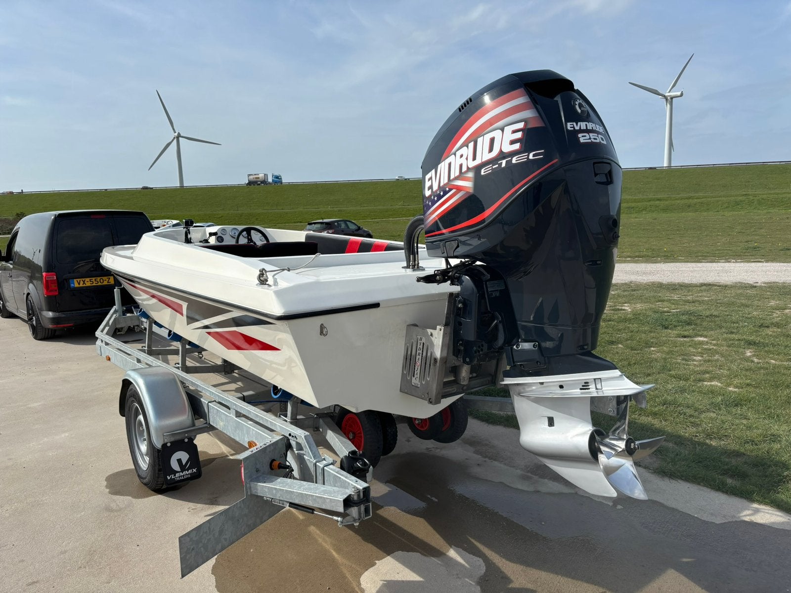 Phantom 18FT/Evinrude 250 Etec, Watersport en Boten, Ophalen, Zo goed als nieuw