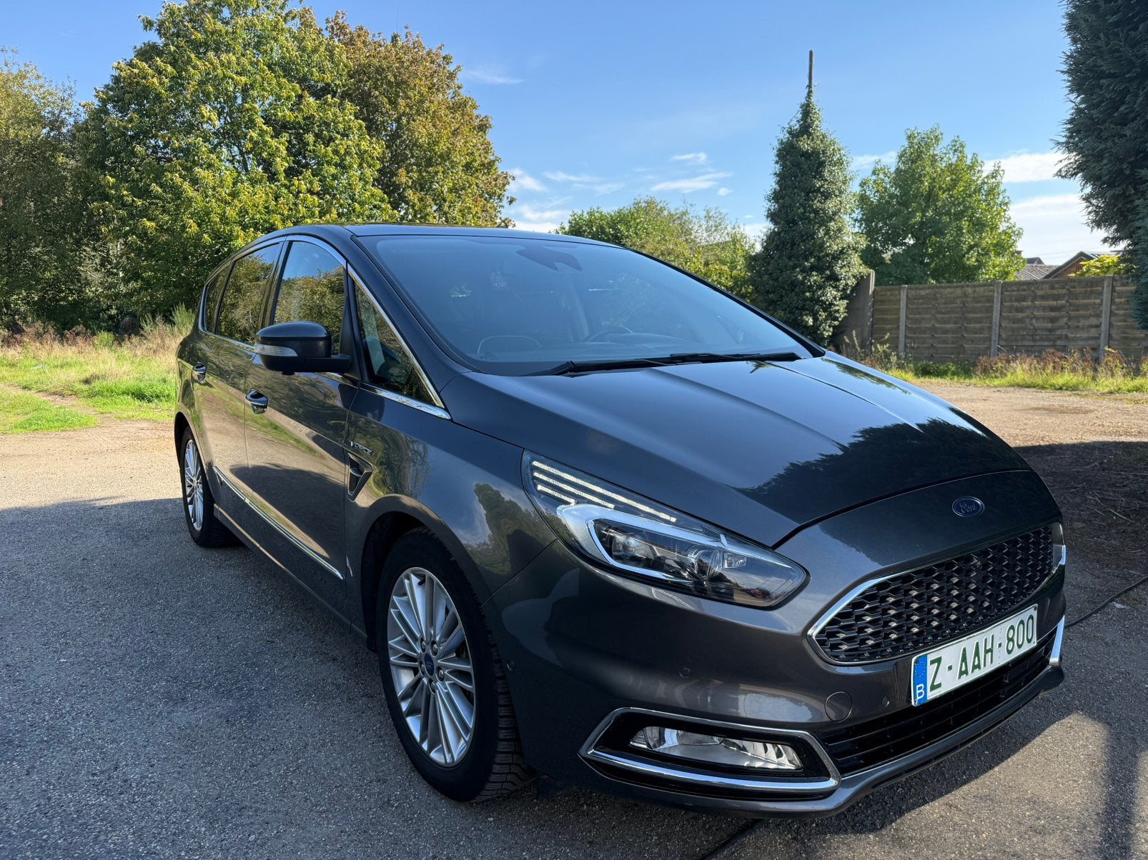 Ford s-max 2.0 vignale 2017 automaat diesel full option, Autos, Cuir, Argent ou Gris, Achat, Euro 6