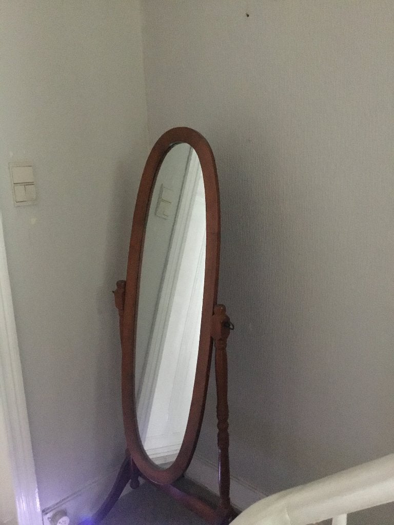 Staande spiegel, Huis en Inrichting, Woonaccessoires | Spiegels, Ophalen, Gebruikt, 125 cm of meer, 150 tot 200 cm