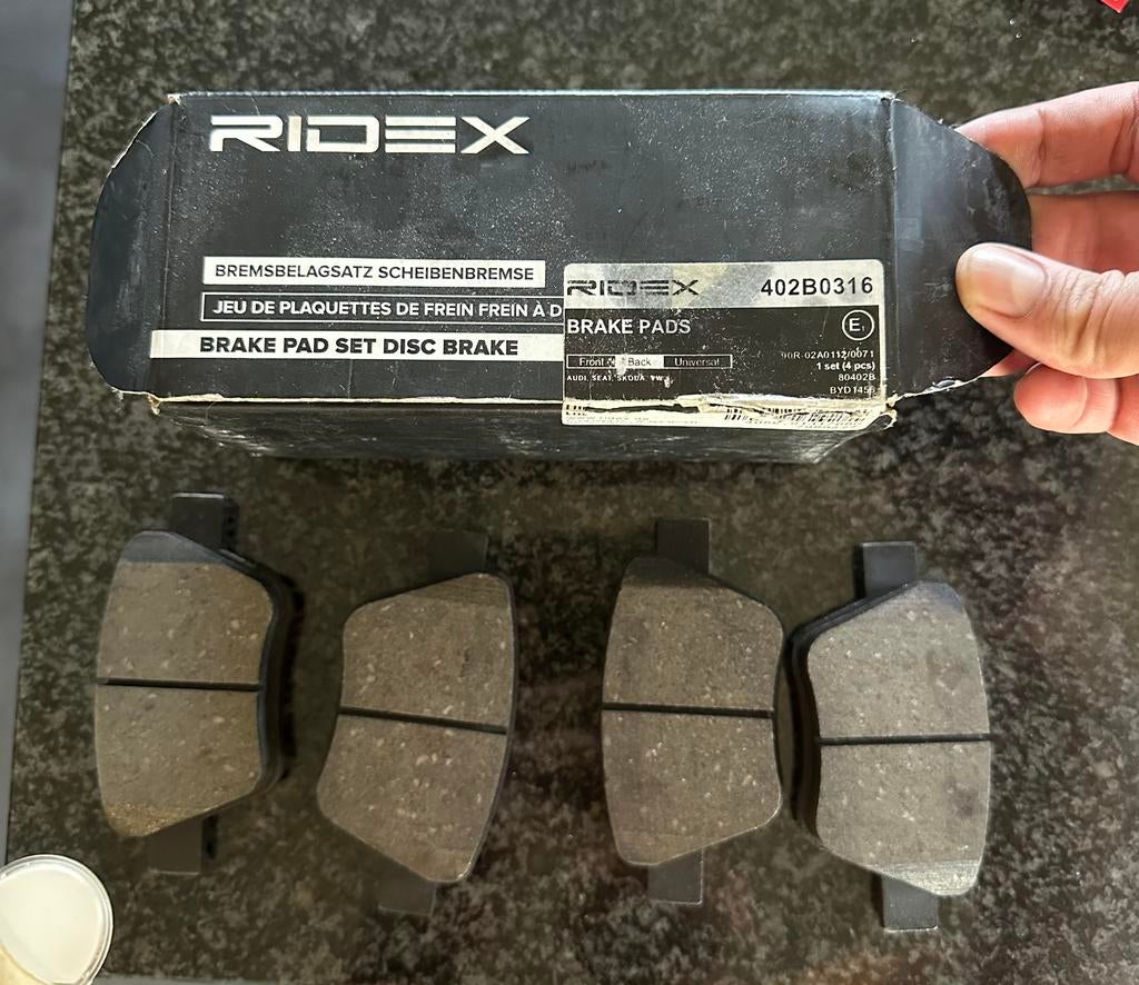 Plaquettes de frein neuves RIDEX 402B0316 VW/Audi/Seat/Skoda, Enlèvement ou Envoi, Audi