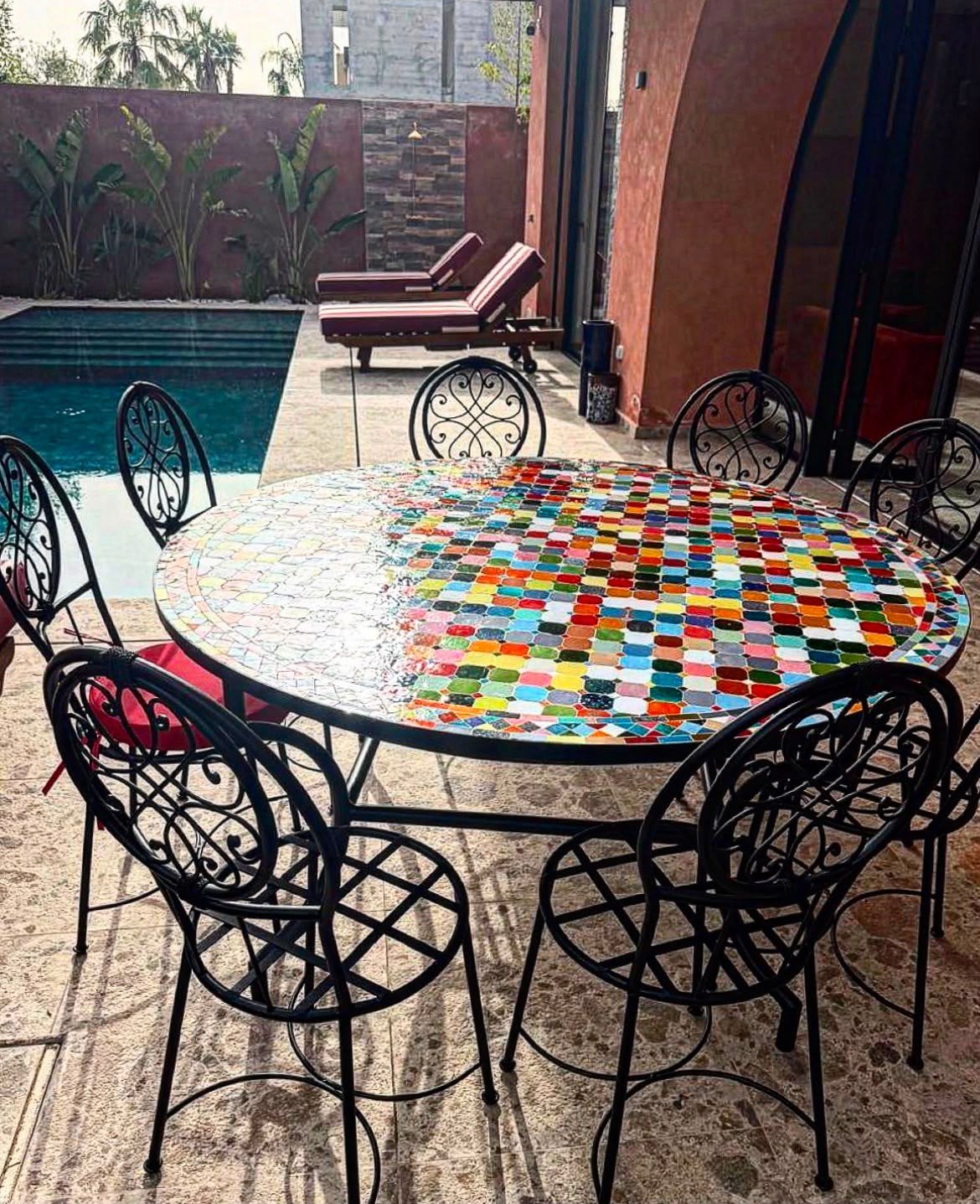 TABLES EN ZELLIGE & FER FORGÉ SUR MESURE, Enlèvement ou Envoi