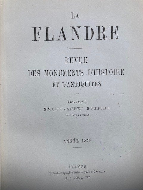 La Flandre. Revue des monuments d'histoire... Année 1879, Boeken, Verzenden