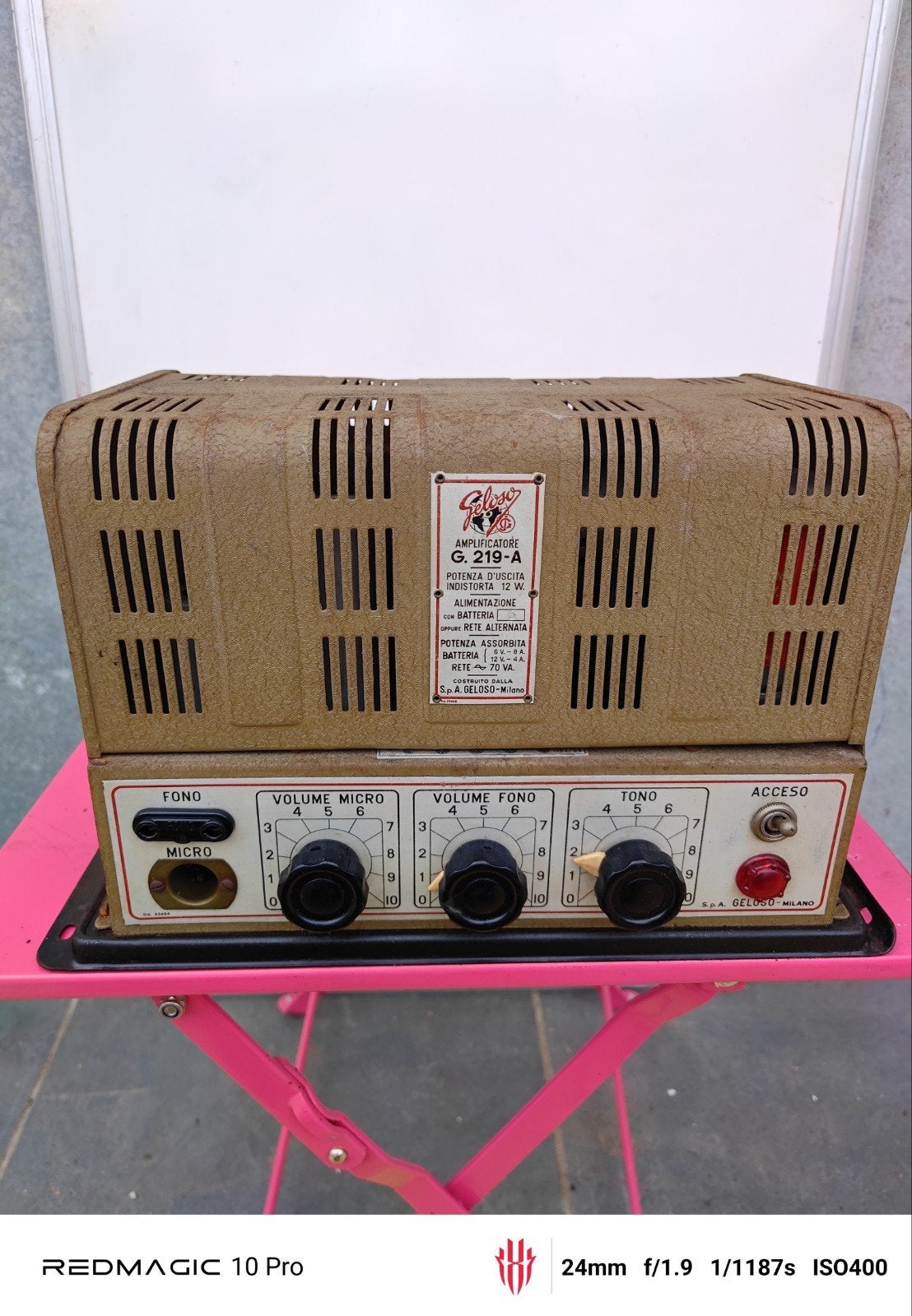 ampli a tube geloso G 219 A, Musique & Instruments, Enlèvement ou Envoi