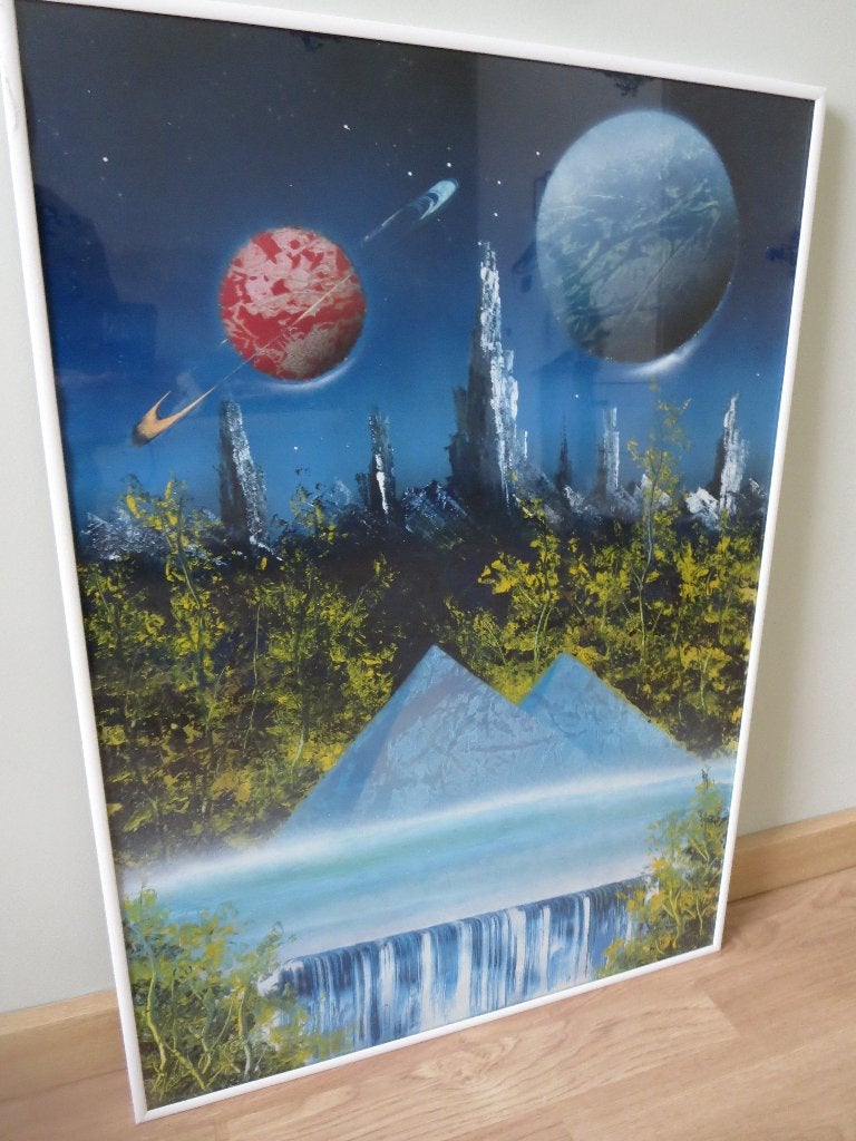 Graffiti schilderij, Antiek en Kunst, Ophalen