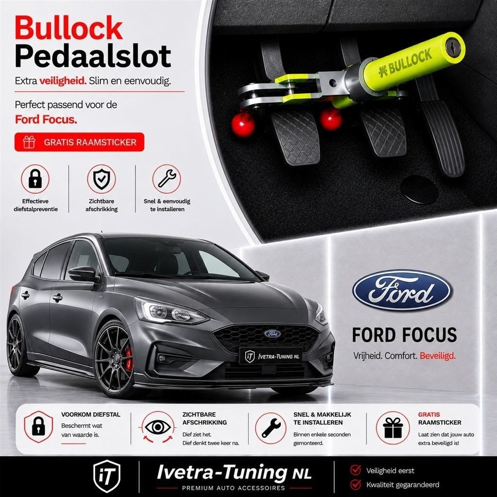 Pedaalslot Ford Focus | Beveiliging Ford Focus, Ophalen of Verzenden, Nieuw
