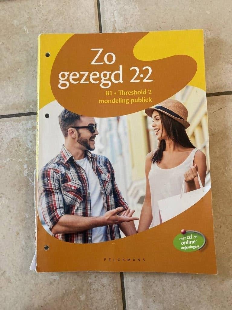 Zo gezegd 2.2 Mondeling publiek, Pelckmans, Nederlands, Overige niveaus, Ophalen