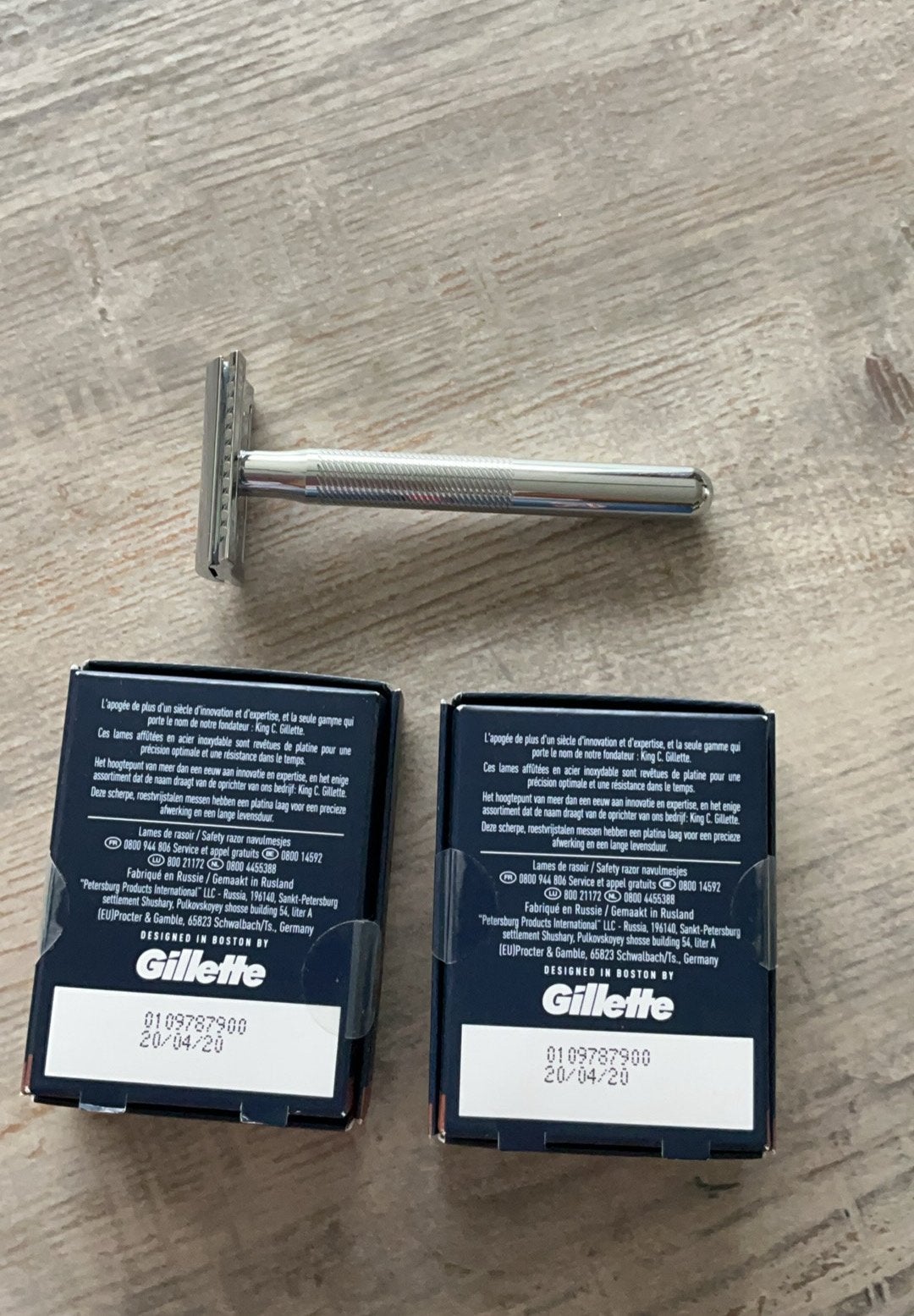 King-C-Gillette scheermesje + 2 doosjes gilletjes, Ophalen of Verzenden, Nieuw