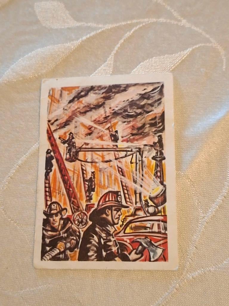 Prentje/Chromo : Brandweer / Chocolade Jacques, Collections, Objets militaires | Général, Autres, Enlèvement ou Envoi