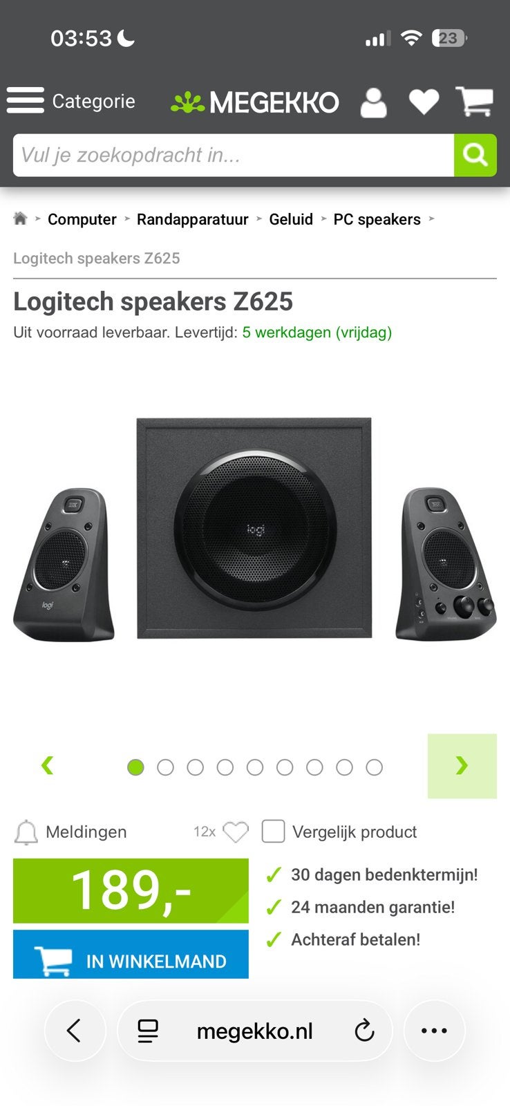 Logitech Z625 2.1 speakersset 200W, Informatique & Logiciels, Enceintes Pc, Enlèvement, Comme neuf, Canal audio 2.1