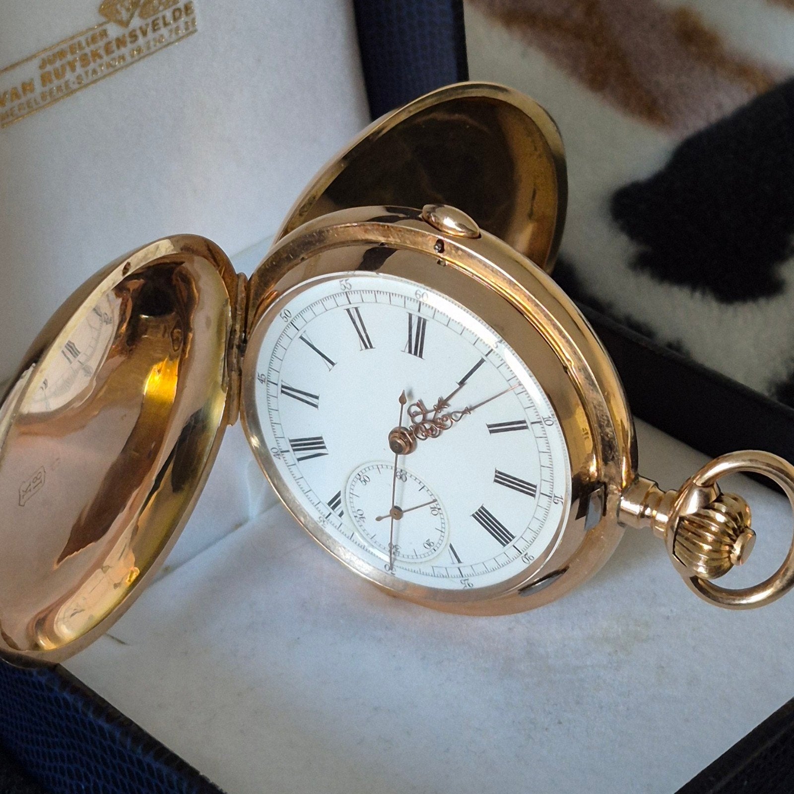 18 karaat goud Repetition Zakhorloge, Comme neuf, Or, Enlèvement, Or