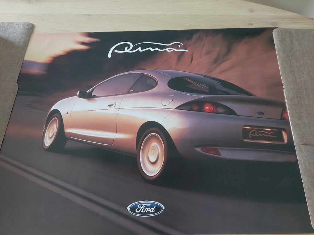 Posters Ford Puma, Verzamelen, Deurposter of groter, Rechthoekig Liggend, Ophalen of Verzenden, Zo goed als nieuw