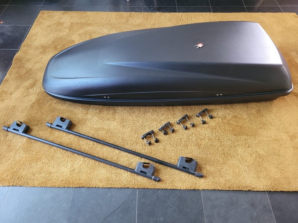 Dakkoffer 480 l + dakdragers, Auto diversen, Dakkoffers, Ophalen, Zo goed als nieuw