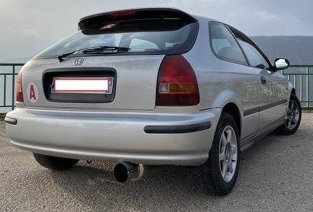 Parechocs arrière Honda Civic couleur gris préface 1996-2000, Enlèvement, Utilisé, Honda, Pare-chocs