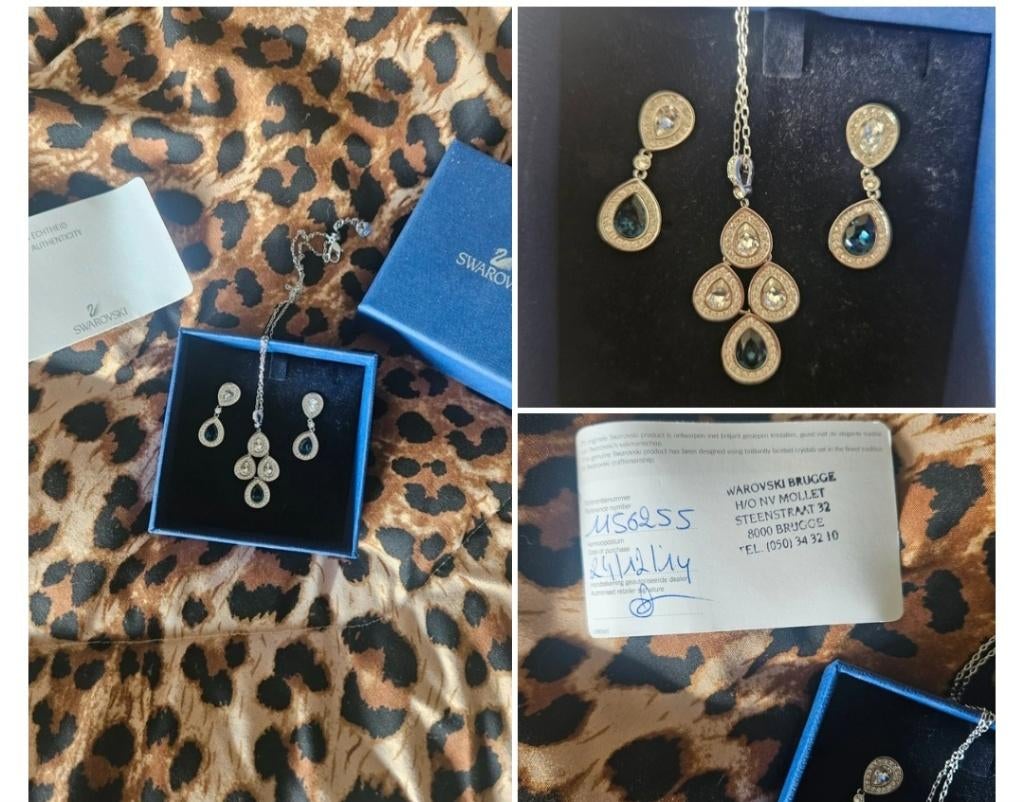 Ensemble Swarovski avec certificat d'authenticité, Collections, Enlèvement, Comme neuf, Bijou ou Montre