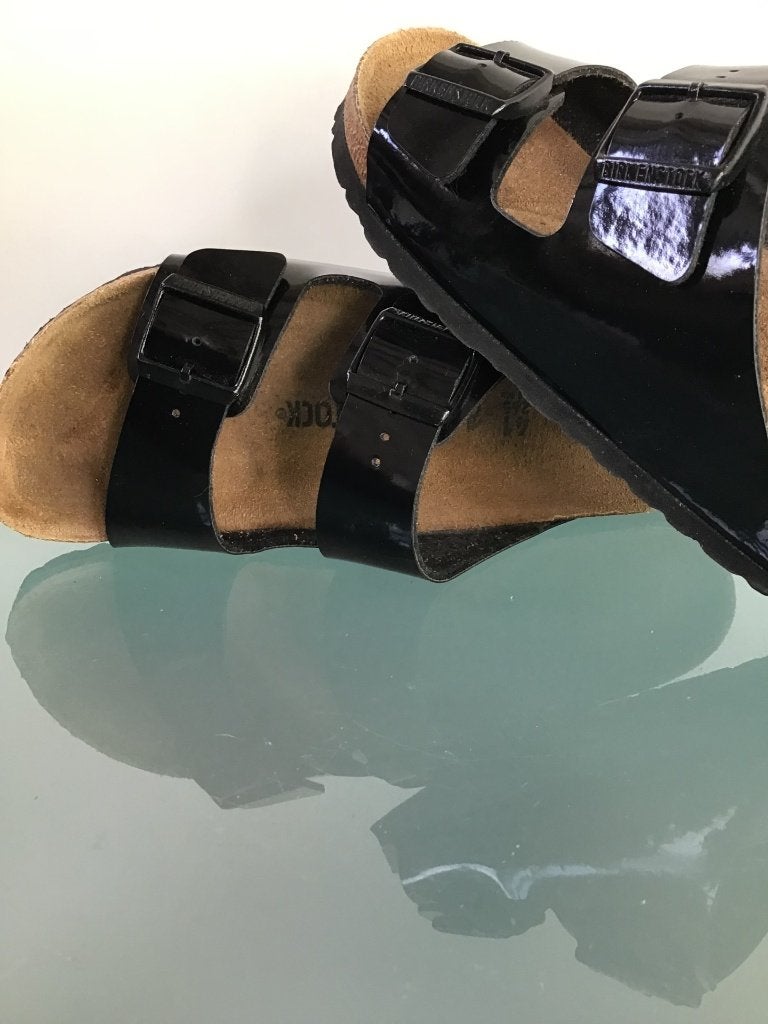 Birkenstock 41 Arizona | zwarte slippers | Gratis verzenden, Slippers, Verzenden, Zwart, Zo goed als nieuw
