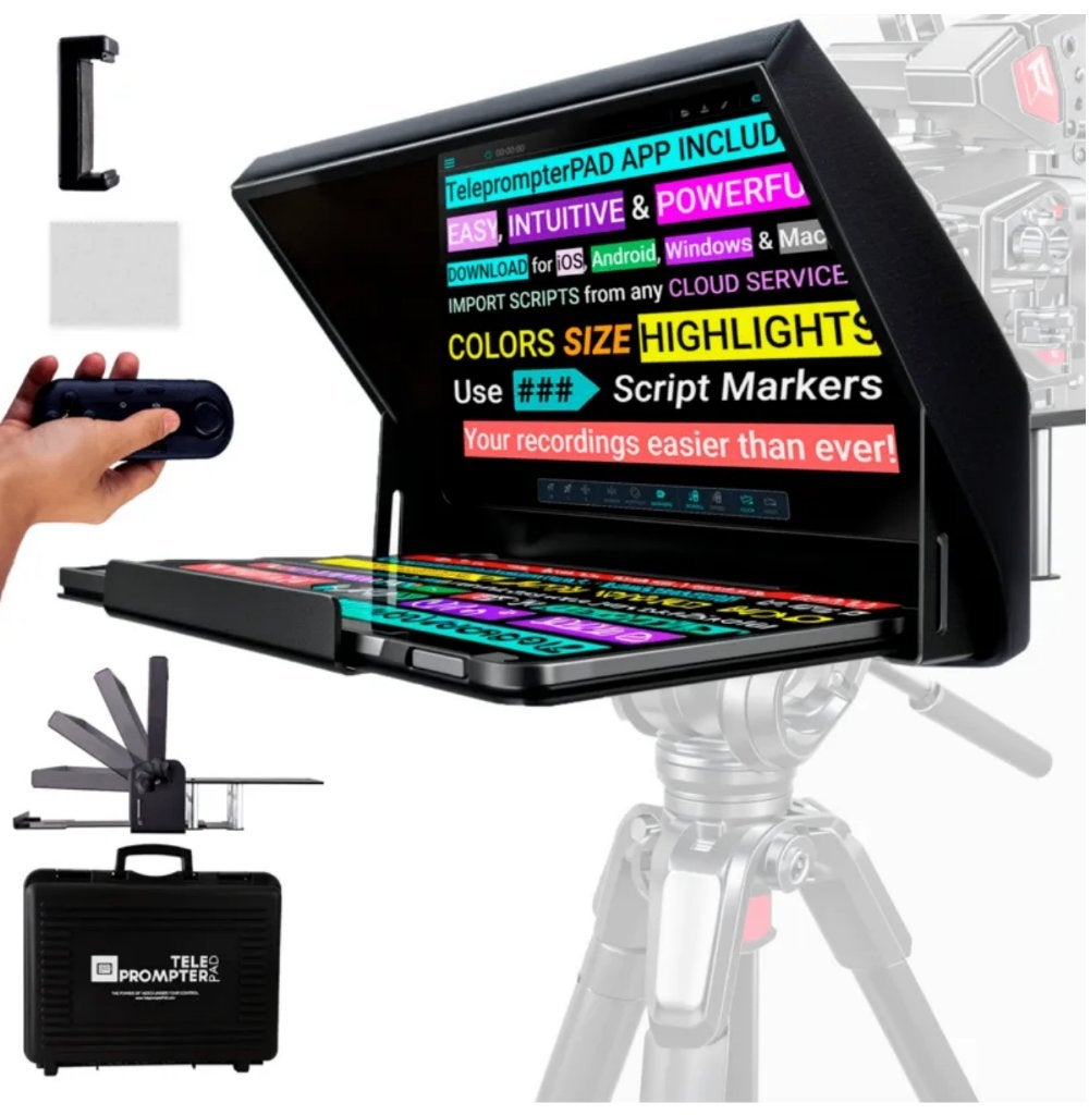 Teleprompter voor tablet of telefoon met voetbediening, Audio, Tv en Foto, Fotografie | Professionele apparatuur, Overige typen