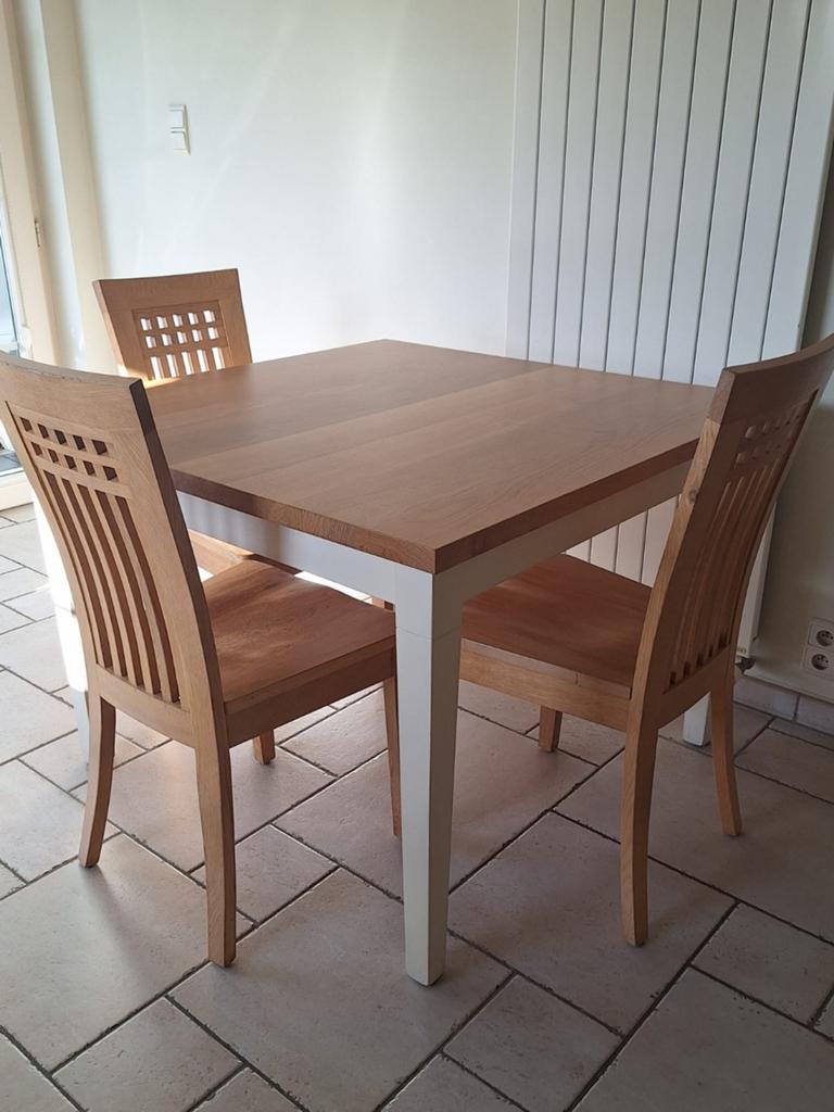 Mooie keukentafel incl 3 stoelen, Enlèvement