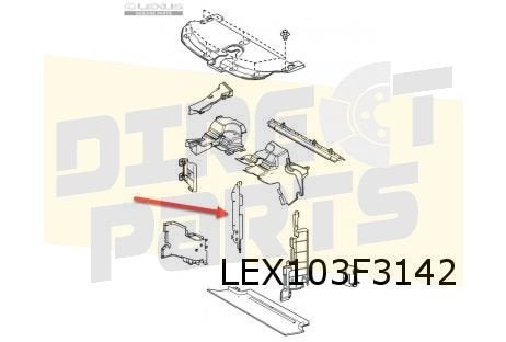 Lexus LBX (3/24-) luchtgeleider radiateur Rechts Origineel!, -, Verzenden, -, Nieuw