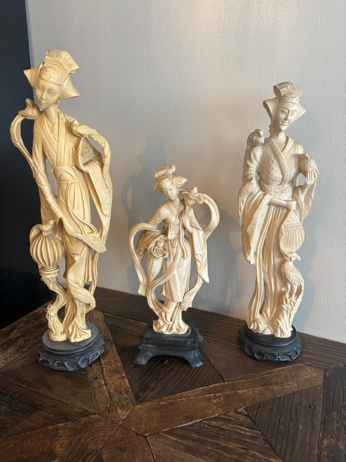 3 decoratieve Chinese/Aziatische figuren, Ophalen, Gebruikt