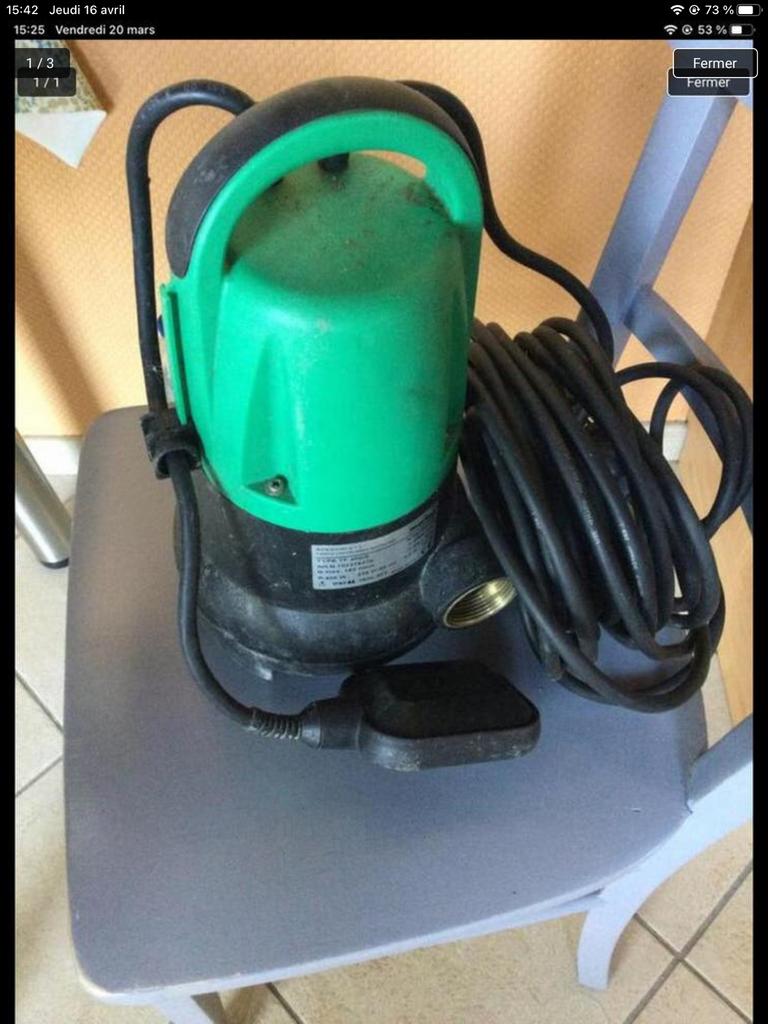 POMPE IMMERGÉE, Utilisé