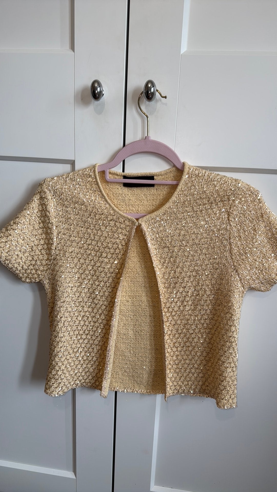 Geel glitter vest, Kleding | Dames, Topjes, Ophalen of Verzenden, Zo goed als nieuw, Geel