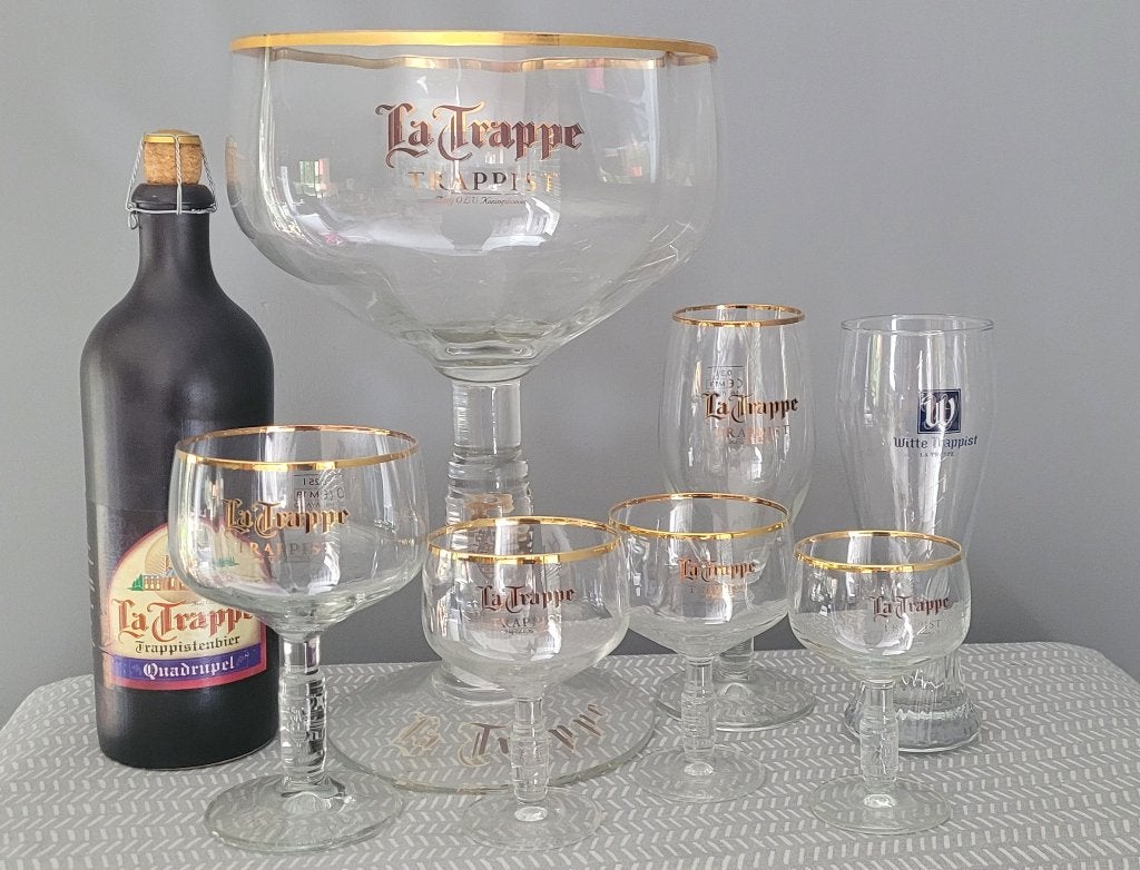 La Trappe glazen uit verzameling, Collections, Verres & Petits Verres, Neuf, Verre à bière, Enlèvement