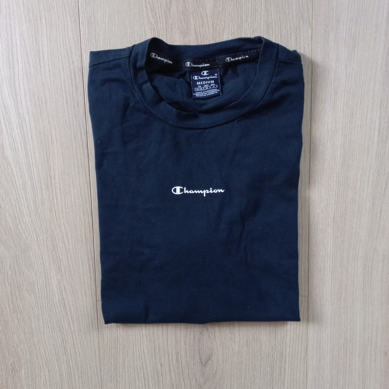 Chemise streetwear élégante bleu foncé Champion taille M, Envoi, Taille 48/50 (M)