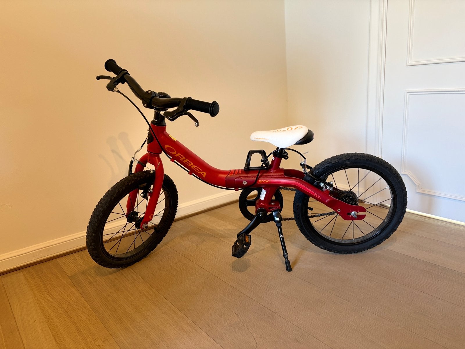 Orbea Grow 1 - 16 pouces (3 à 6 ans), Enlèvement, Comme neuf, Frein sur jante, 16 à 20 pouces