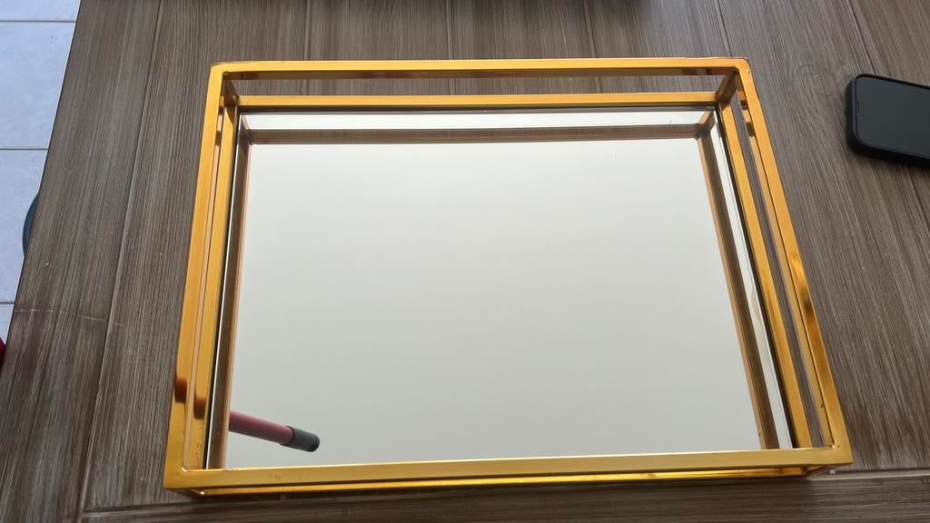 Goudkleurigr decoratieve dienblad, Ophalen, Zo goed als nieuw