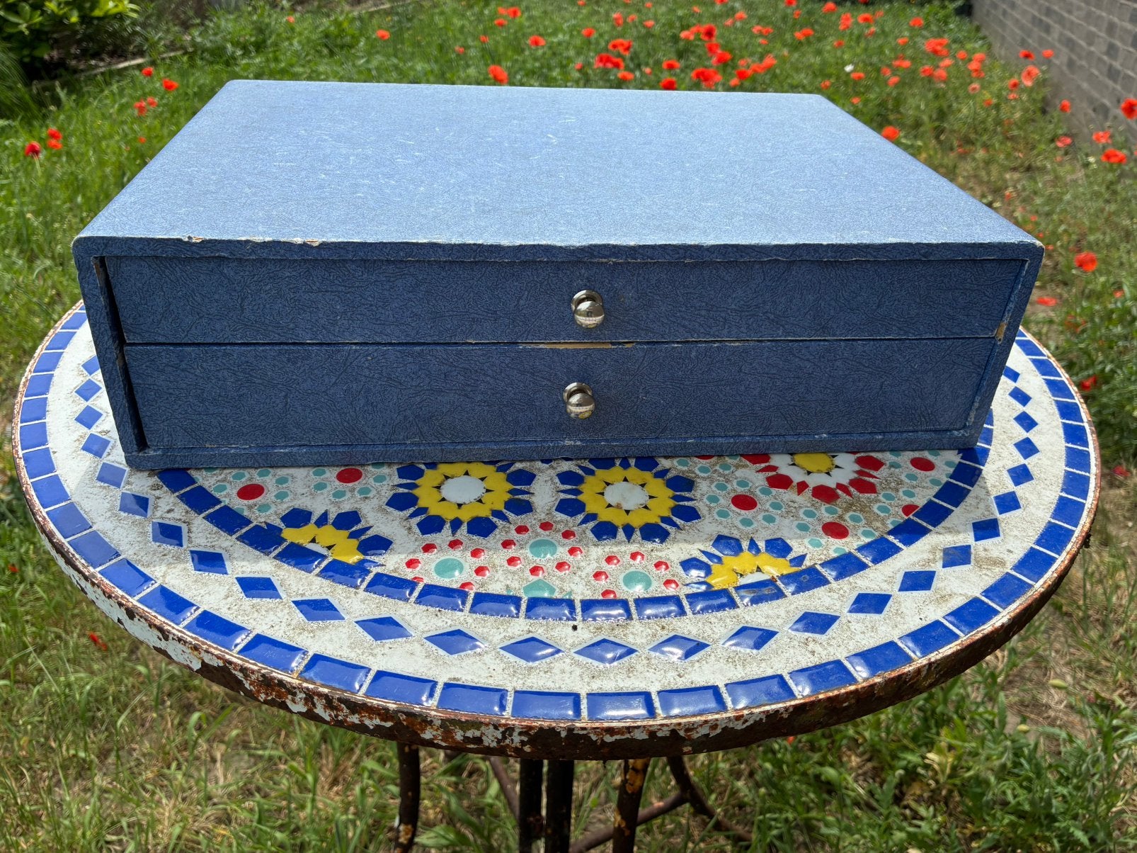 Boîte à couverts, Maison & Meubles, Armoires | Commodes, 1 ou 2 tiroirs, Enlèvement ou Envoi, Utilisé