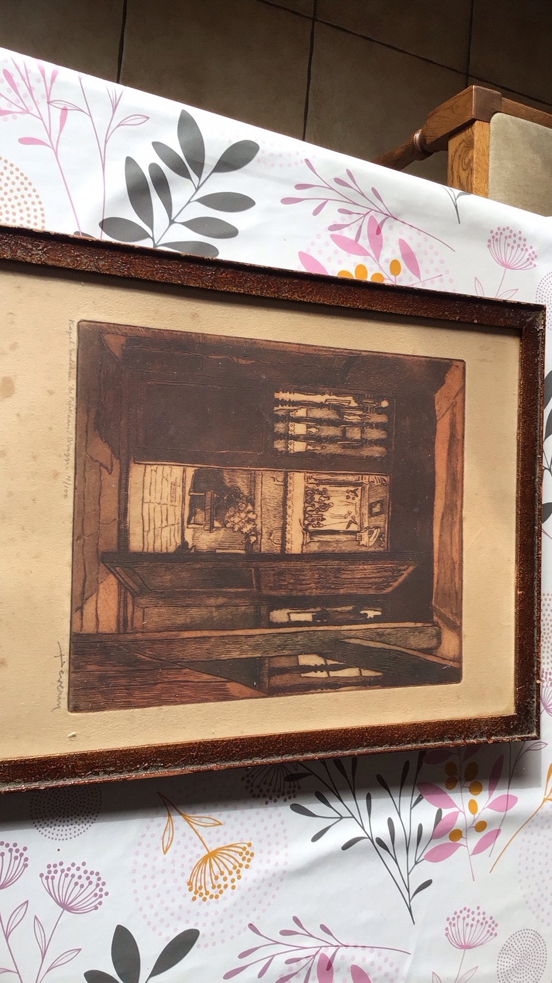 Brugge -:Kapel Godshuis “ De Pelikaan “ van Severin, Ophalen, Tekening, Stads- / dorpsgezicht, Papier
