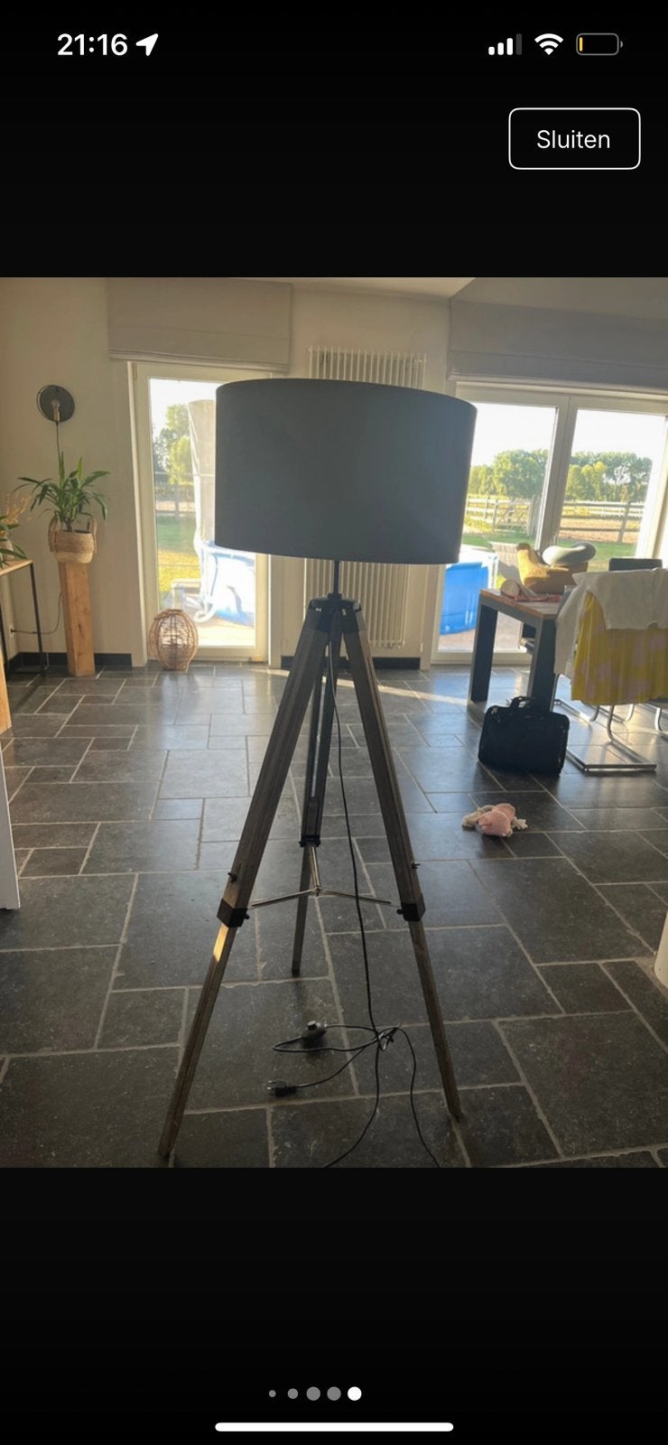 Staande lamp, Huis en Inrichting, Ophalen, Gebruikt