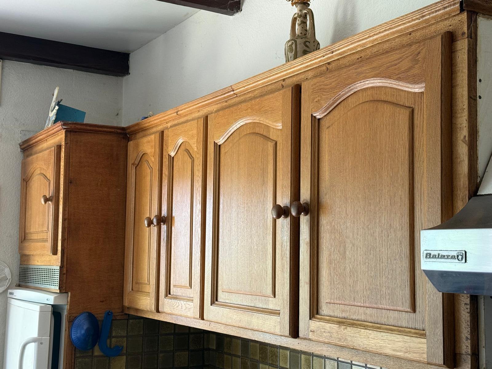Kastdeuren keuken - eik - gratis, Ophalen, Gebruikt, Eikenhout, Minder dan 150 cm