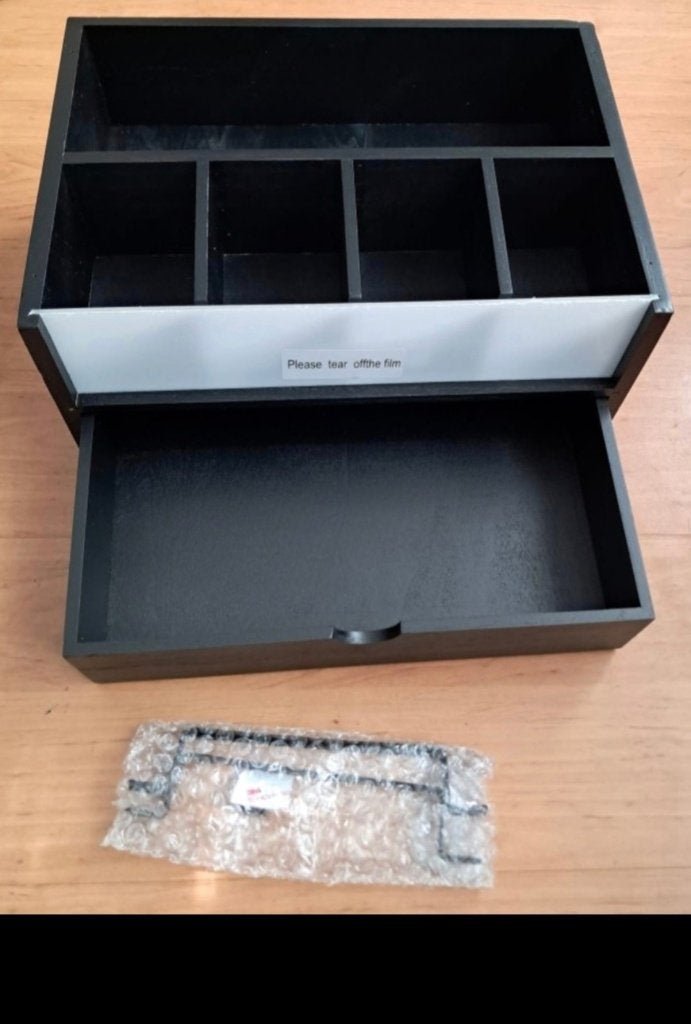 Luxe Houten Koffiecorner Organizer met Lade – Zwart, Ophalen of Verzenden, Nieuw, Zwart