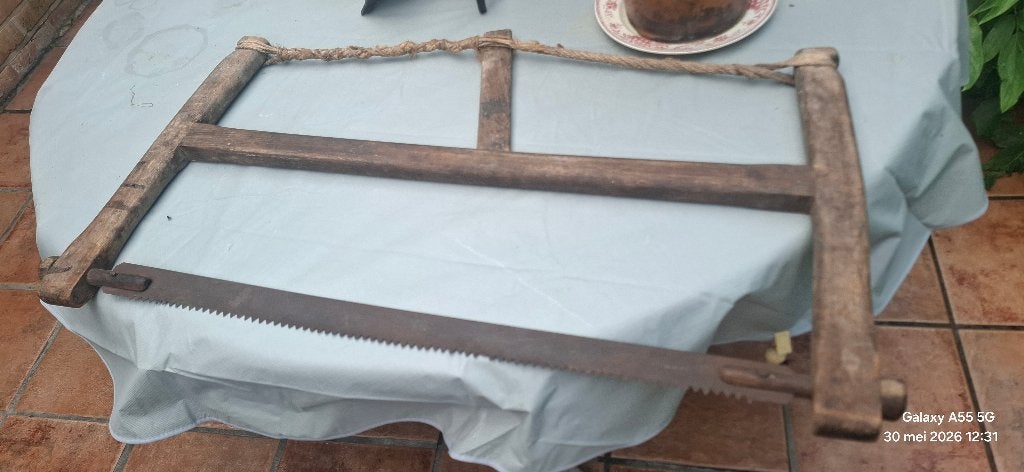 Oude houtzaag, Antiquités & Art, Antiquités | Outils & Instruments, Enlèvement